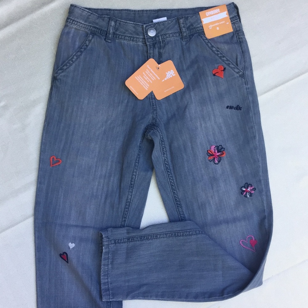 Gymboree Indigo Dye Embroidered Jeans.18133 - Picture 1 of 5